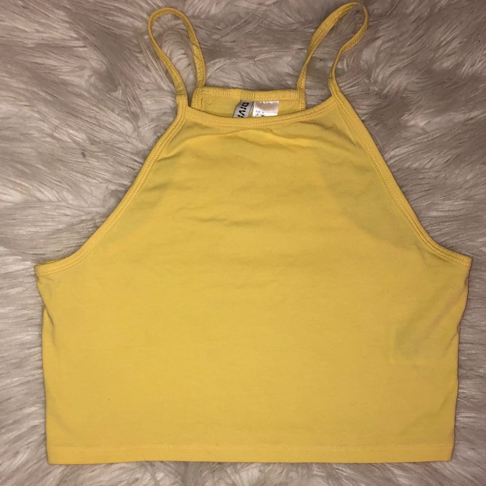 Yellow crop top